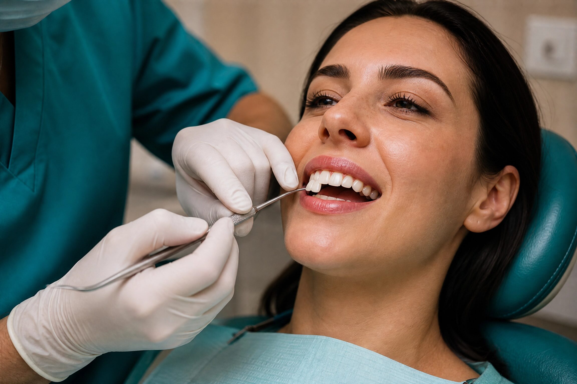 Patient receiving crown after root canal therapy at Charlottesville Dental Associates