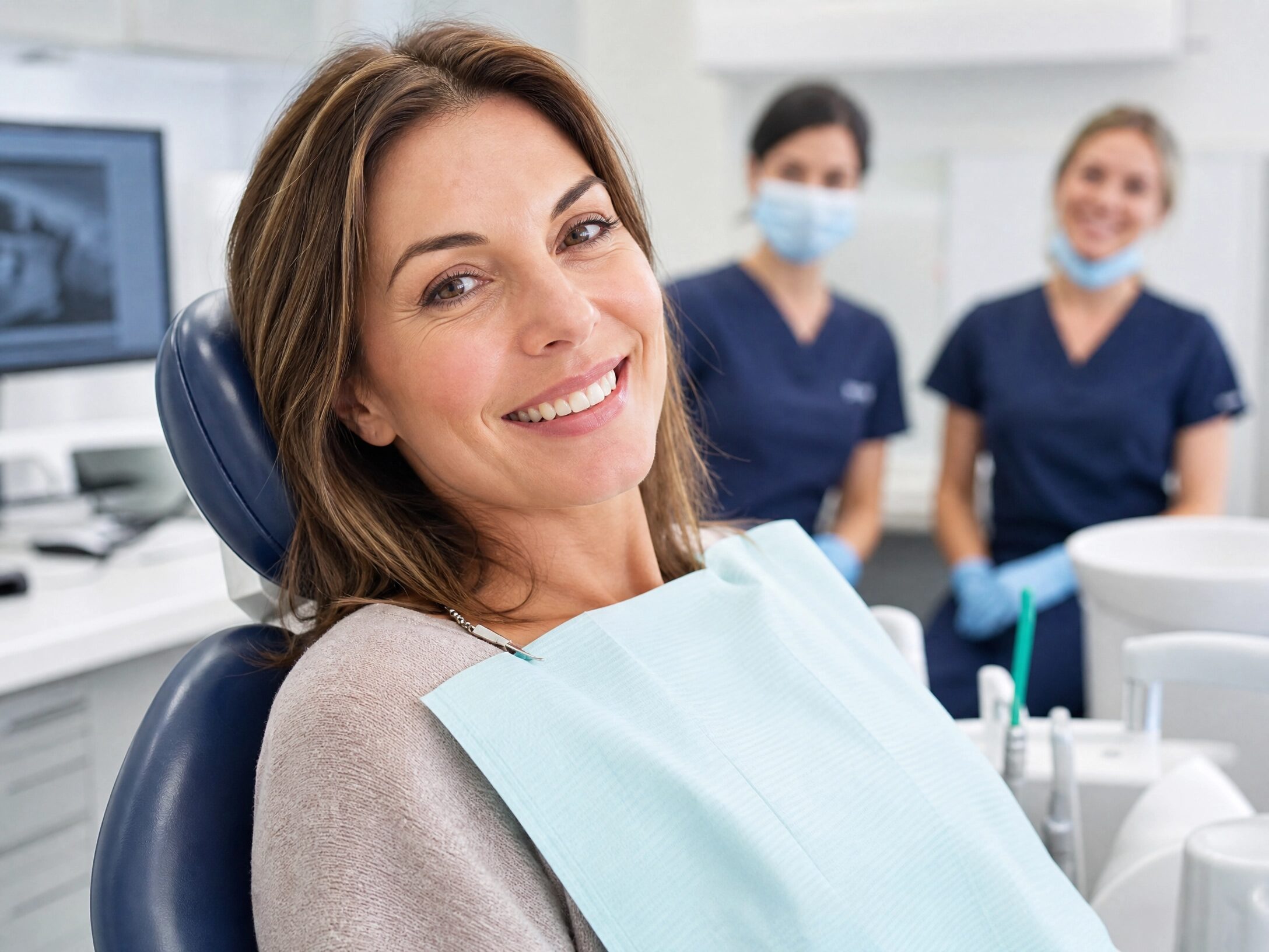 Natural-looking porcelain crowns at Charlottesville Dental Associates