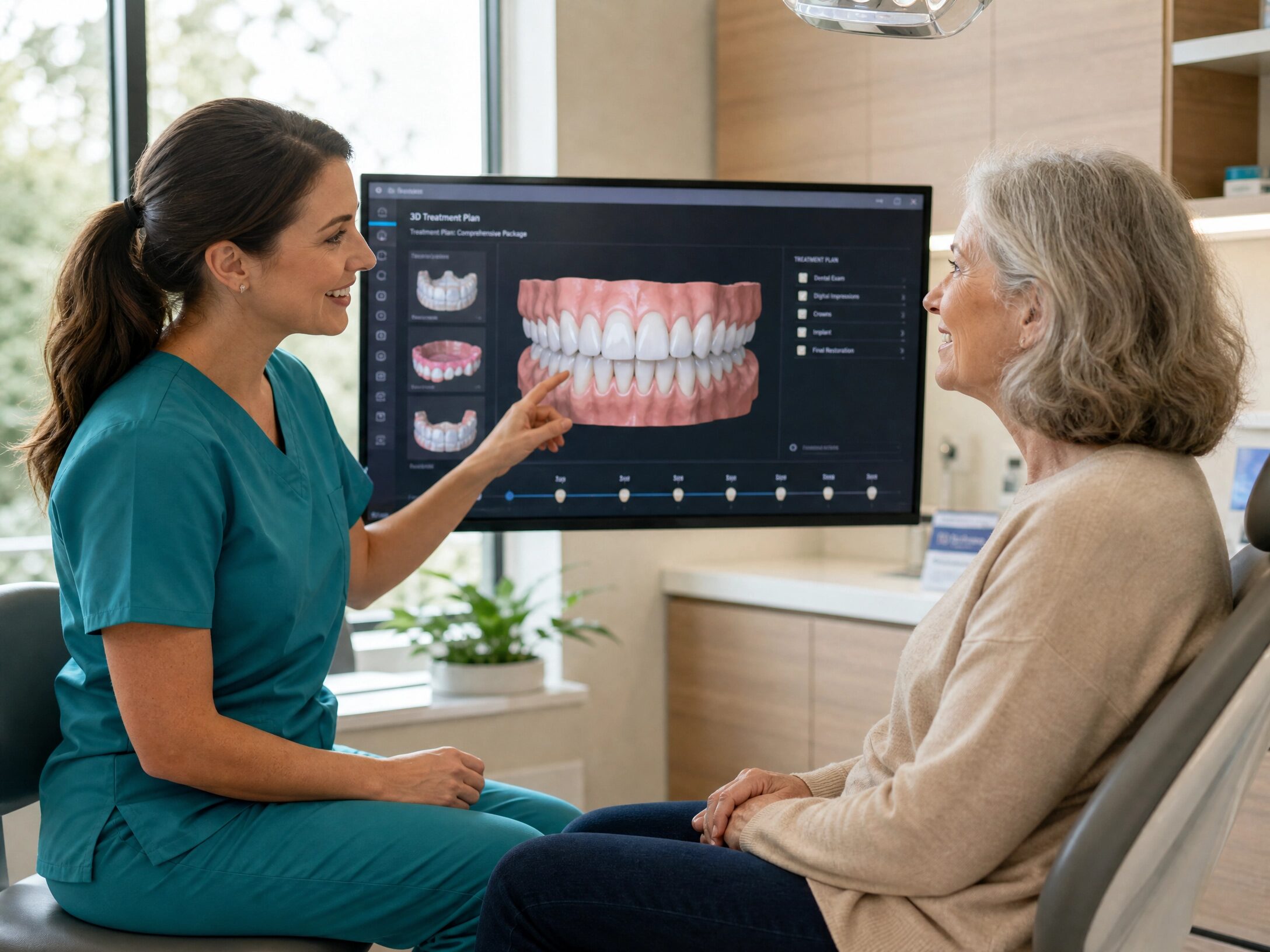 Four-implant overdenture at Charlottesville Dental Associates
